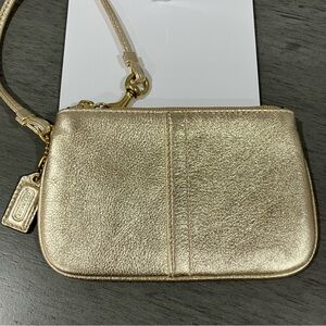 Coach Metallic Gold Wristlet